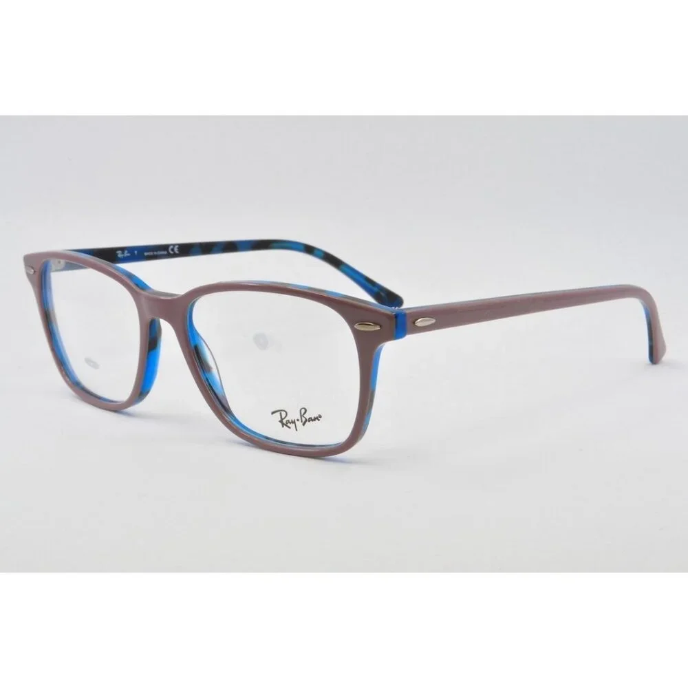 RAYBAN Unisex Eyeglasses RX7119-5715 Light Brown On Havana Blue 53-17-145